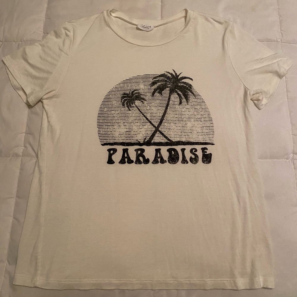 White Paradise Graphic Tee